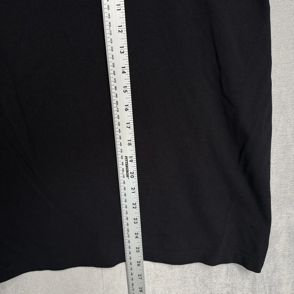 Banana Republic Polo Shirt Mens Small Black‎ Stretch Embroidered Short Sleeve